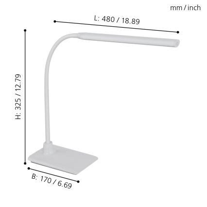 Eglo - Επιτραπέζια λάμπα dimmer LED LED/3,5W/230V