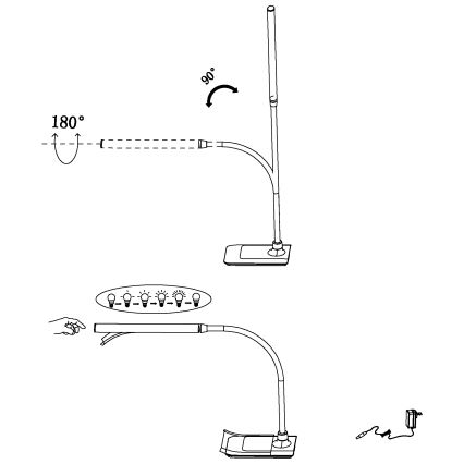 Eglo - Επιτραπέζια λάμπα dimmer LED LED/3,5W/230V