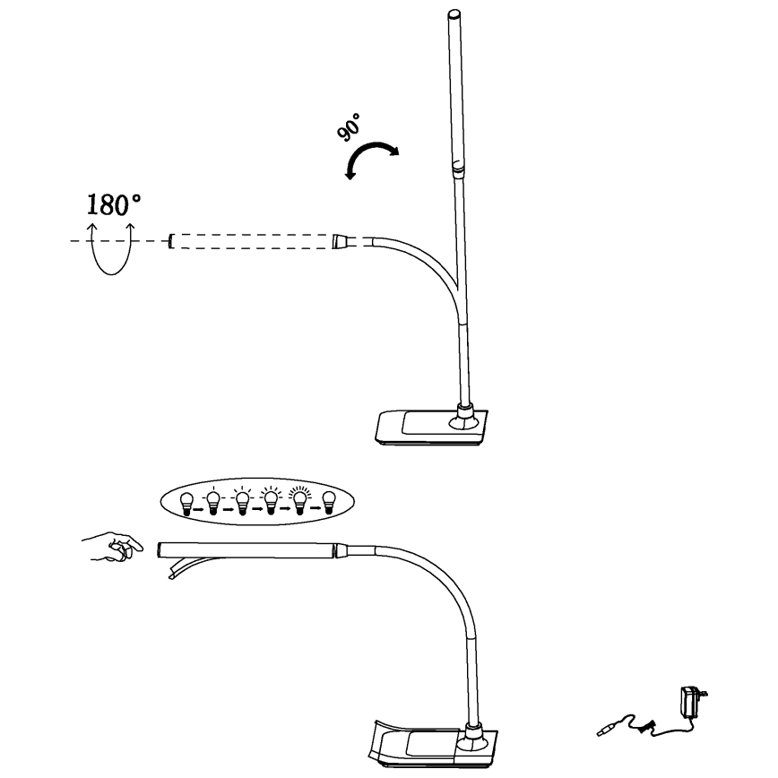 Eglo - Επιτραπέζια λάμπα dimmer LED LED/3,5W/230V