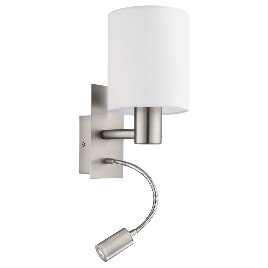Eglo - Ευέλικτο φωτιστικό LED 1xE27/40W+LED/3,8W λευκό