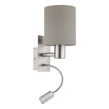 Eglo - LED Εύκαμπτο φωστικό 1xE27/40W+LED/3,8W taupe