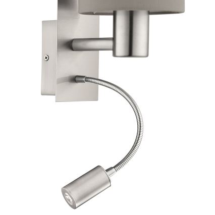 Eglo - Ευέλικτο φωτιστικό LED 1xE27/40W+LED/3,8W σε απόχρωση ταουπέ