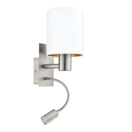 Eglo - LED ρυθμιζόμενο φωτιστικό 1xE27/40W/230V + LED/3,8W λευκό