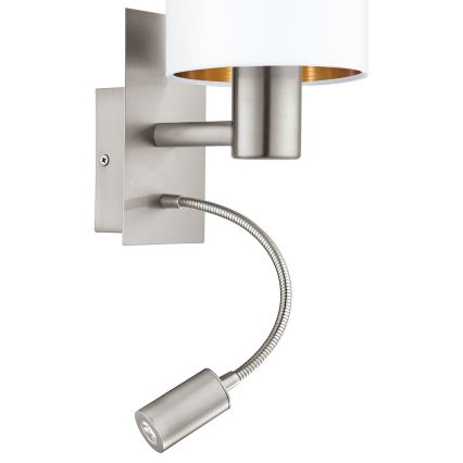 Eglo - LED ρυθμιζόμενο φωτιστικό 1xE27/40W/230V + LED/3,8W λευκό
