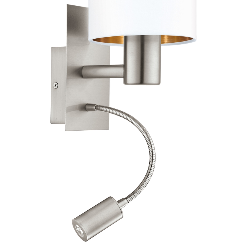 Eglo - LED ρυθμιζόμενο φωτιστικό 1xE27/40W/230V + LED/3,8W λευκό