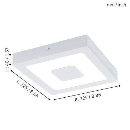 Eglo - Φως οροφής μπάνιου LED LED/16,5W/230V IP44