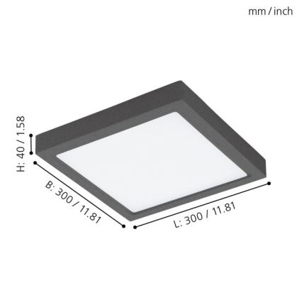 Eglo - Φως οροφής εξωτερικού χώρου LED LED/22W IP44