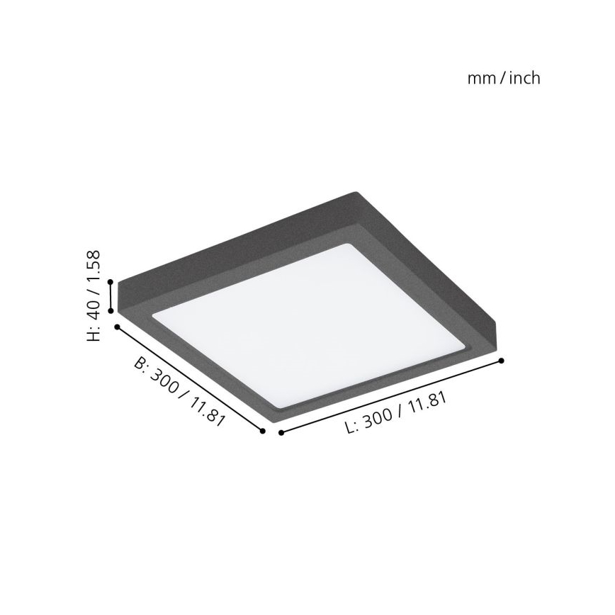 Eglo - Φως οροφής εξωτερικού χώρου LED LED/22W IP44