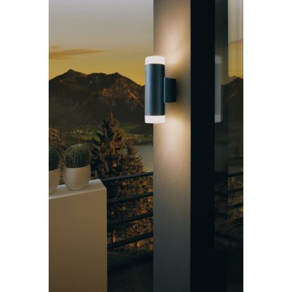 Eglo - Φως τοίχου εξωτερικού χώρου LED 2xGU10/5W IP44