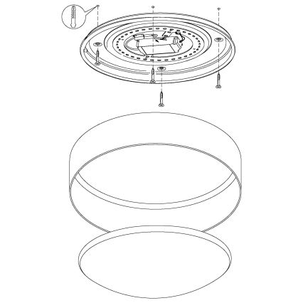 Eglo - LED Dimmable φωτιστικό οροφής 1xLED/18W/230V μπεζ