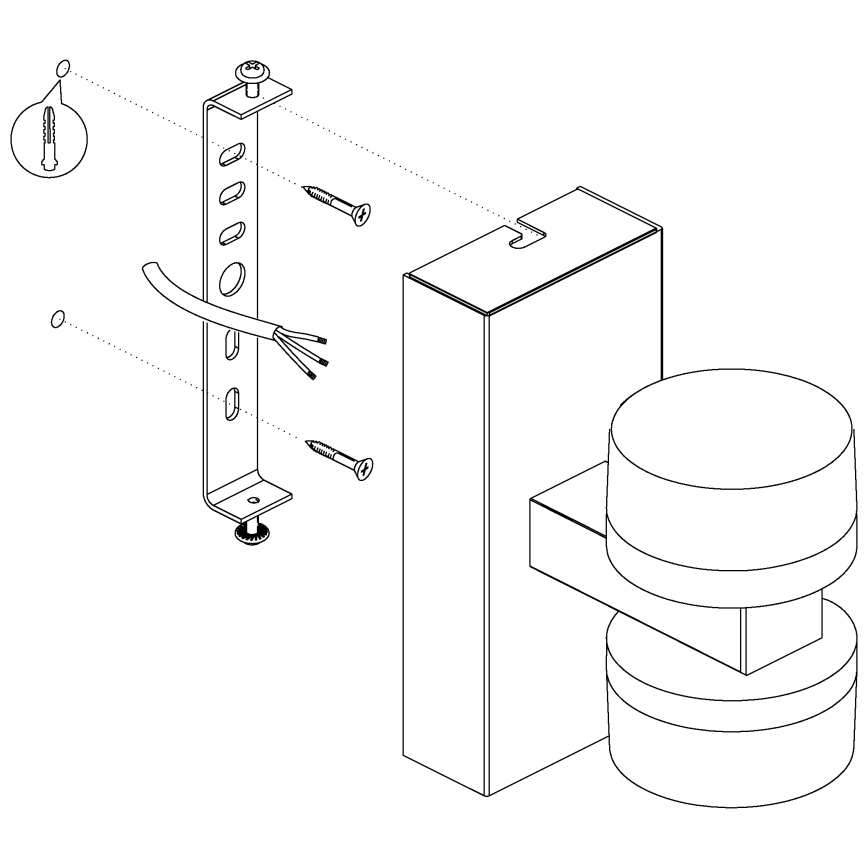 Eglo - LED Dimming επιτοίχιο φωτιστικό μπάνιου 2xLED/7,2W/ IP44
