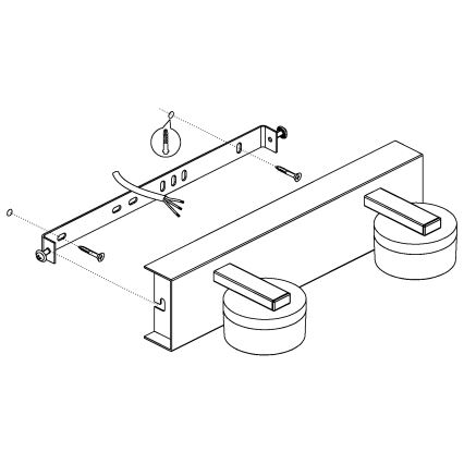 Eglo - LED Dimming επιτοίχιο φωτιστικό μπάνιου 2xLED/7,2W/ IP44