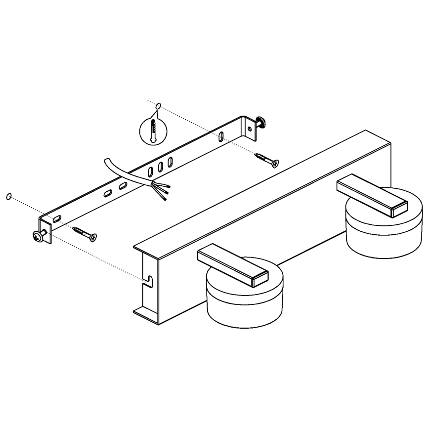 Eglo - LED Dimming επιτοίχιο φωτιστικό μπάνιου 2xLED/7,2W/ IP44