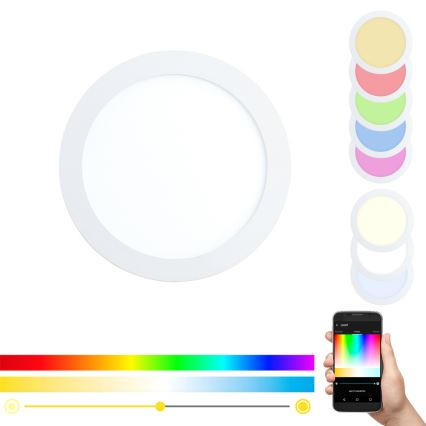 Eglo - LED RGBW Φωτιστικό χωνευτό dimmer FUEVA-C LED/15,6W/230V