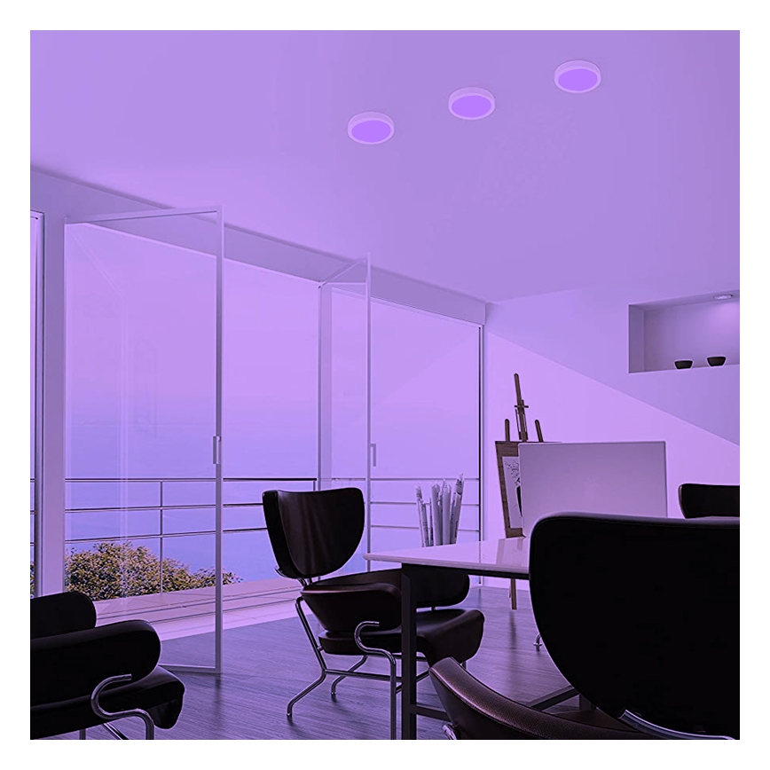 Eglo - Φωτιστικό οροφής dimmer LED RGB FUEVA-C LED/15,6W/230V Bluetooth