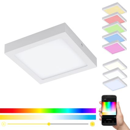 Eglo - Φωτιστικό οροφής dimmer LED RGB FUEVA-C LED/15,6W/230V Bluetooth