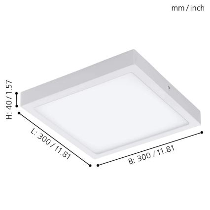 Eglo - Φως οροφής dimmer LED RGBW FUEVA-C LED/21W/230V