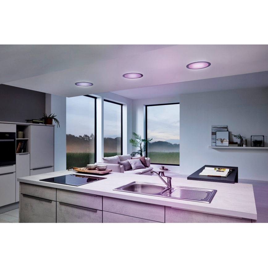 Eglo- LED RGB Χωνευτό φωτιστικό οροφής με dimmer FUEVA-C LED/15,6W/230V