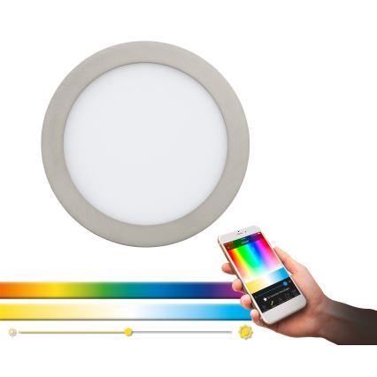 Eglo- LED RGB Χωνευτό φωτιστικό οροφής με dimmer FUEVA-C LED/15,6W/230V