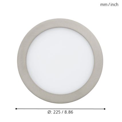 Eglo- LED RGB Χωνευτό φωτιστικό οροφής με dimmer FUEVA-C LED/15,6W/230V