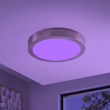 Eglo - LED RGBW Ρυθμιζόμενο φωτιστικό οροφής FUEVA-C LED/21W/230V Bluetooth διάμ. 30 cm