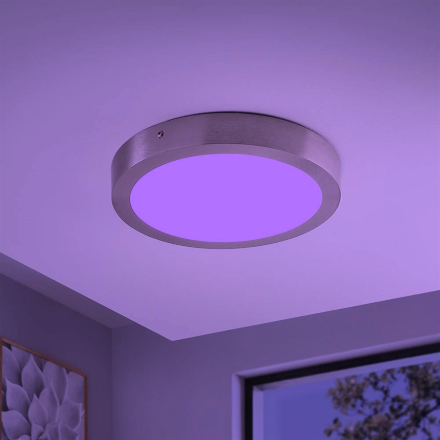 Eglo - LED RGBW Ρυθμιζόμενο φωτιστικό οροφής FUEVA-C LED/21W/230V Bluetooth διάμ. 30 cm