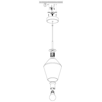 Eglo - Κρεμαστό φως 1xE27/28W/230V