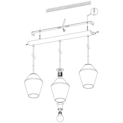 Eglo - Κρεμαστό φως 3xE27/28W/230V