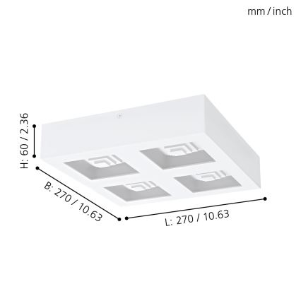 Eglo - Φως οροφής LED 4xLED/6,3W/230V