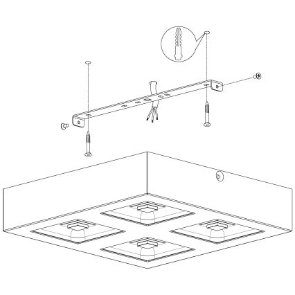 Eglo - Φως οροφής LED 4xLED/6,3W/230V