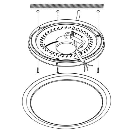 Eglo - LED RGBW Dimmable φωτιστικό οροφής COMPETA-C LED/17W/230V + τηλεχειριστήριο