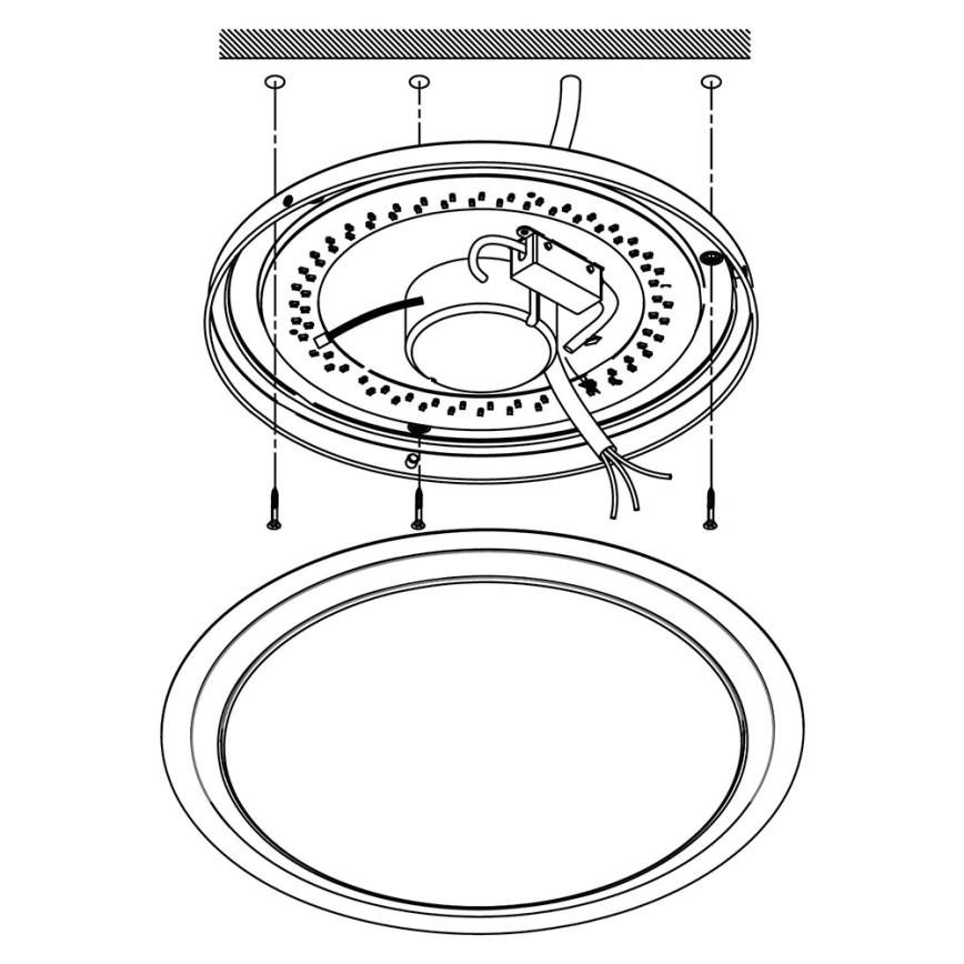 Eglo - LED RGBW Dimmable φωτιστικό οροφής COMPETA-C LED/17W/230V + τηλεχειριστήριο