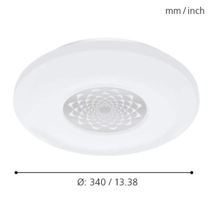 Eglo - Επιτοίχιο φωτιστικό οροφής LED RGBW Dimming CAPASSO-C LED/17W/230V