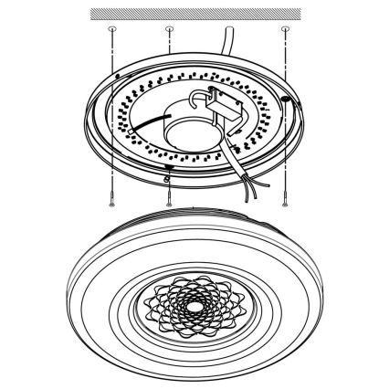 Eglo - Επιτοίχιο φωτιστικό οροφής LED RGBW Dimming CAPASSO-C LED/17W/230V