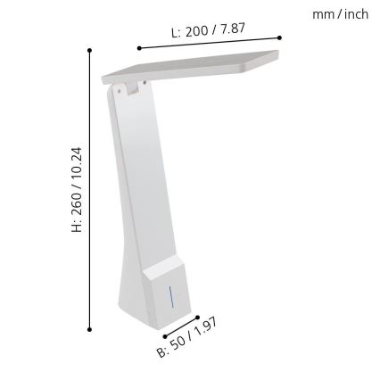 Eglo - Επιτραπέζια λάμπα dimmer LED 1xLED/1,8W/230V λευκό