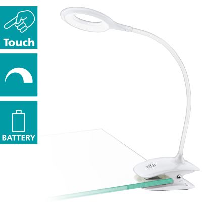 Eglo - Ρυθμιζόμενη LED λάμπα με κλιπ LED/3W/5V 500 mAh λευκή
