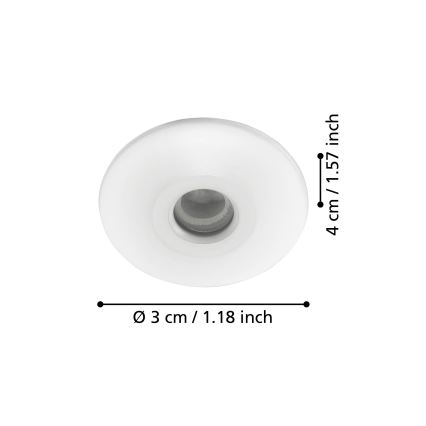 Eglo - Κρεμαστό φως οροφής μπάνιου LED 3xLED/1W/230V IP44