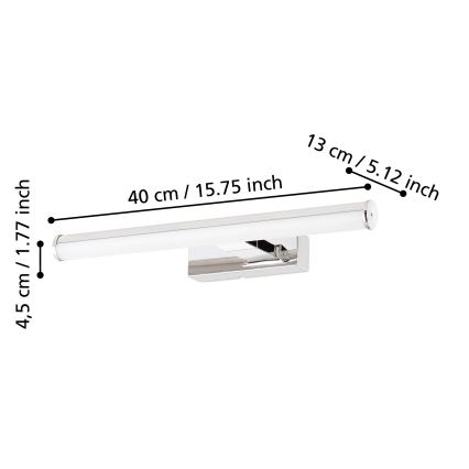 Eglo - Φωτισμός καθρέφτη μπάνιου LED/7,4W/230V 40 cm IP44 γυαλισμένο χρώμιο