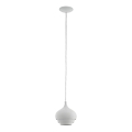 Eglo 97212 - Κρεμαστό φωτιστικό με καλώδιο CAMBORNE 1xE27/60W/230V λευκό Ø190 mm
