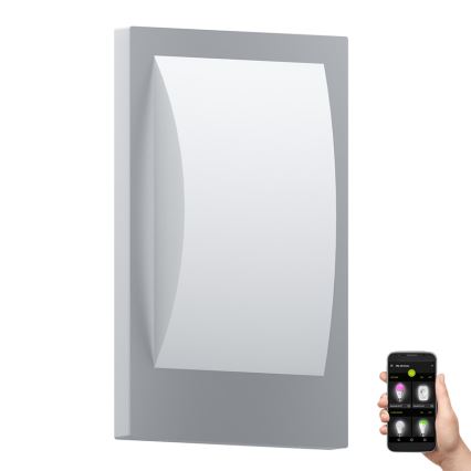 Eglo - LED Dimmable φωτιστικό τοίχου εξωτερικού χώρου 1xE27/9W/230V IP44 ματ χρώμιο