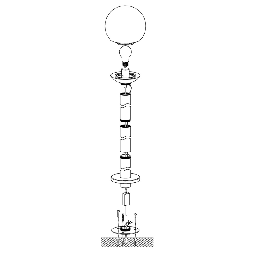 Eglo 97249 - Ρυθμιζόμενο εξωτερικό φωτιστικό LED NISIA-C 1xE27/9W/230V 980 mm IP44