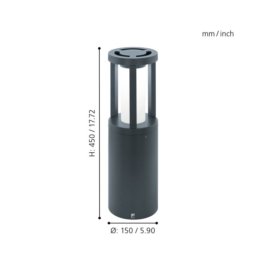 Eglo 97252 - Εξωτερικό φωτιστικό GISOLA LED/12W/230V IP44 450 mm