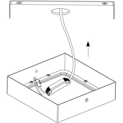 Eglo - LED φωτιστικό οροφής 1xLED/25W/230V ασημί τετράγωνο 40x40 cm