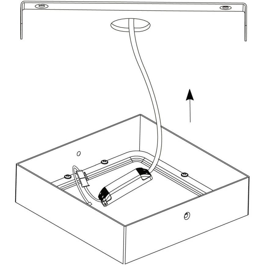 Eglo - LED φωτιστικό οροφής 1xLED/25W/230V ασημί τετράγωνο 40x40 cm