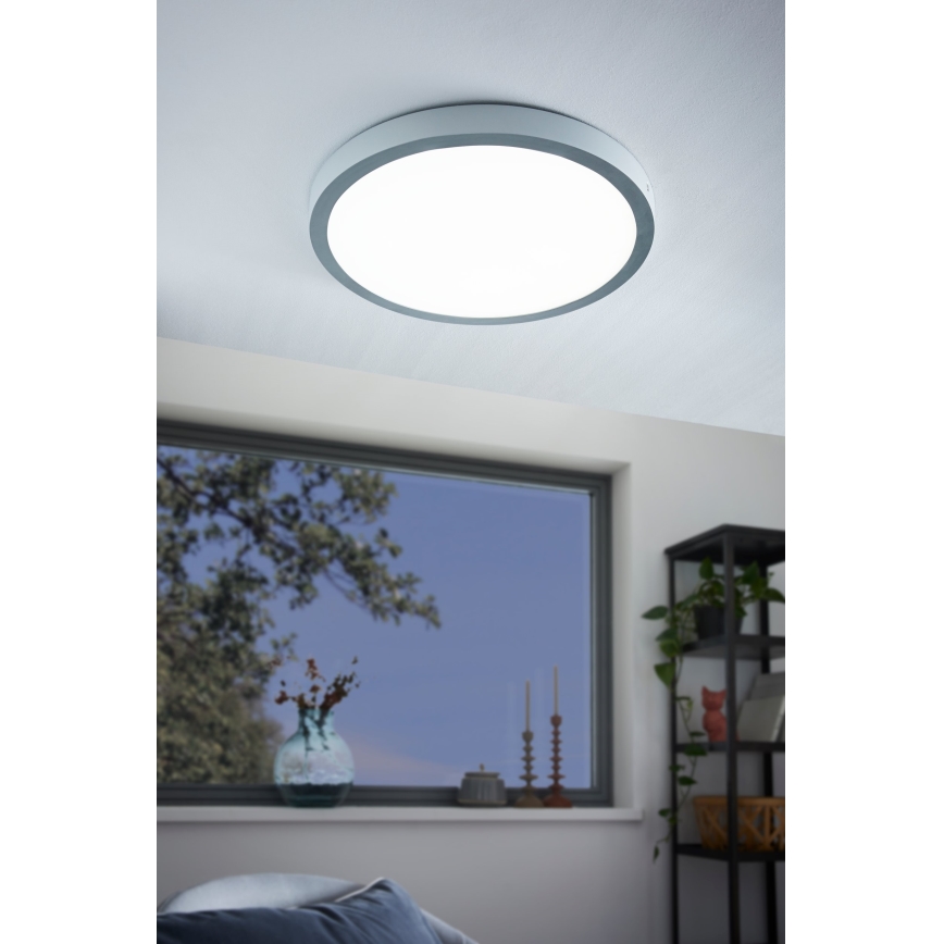 Eglo - Φως οροφής LED 1xLED/25W/230V ασήμι στρογγυλό 4000K
