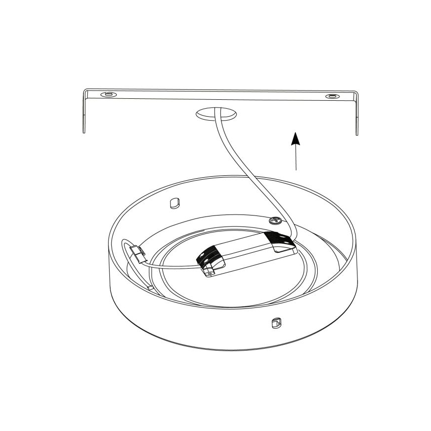 Eglo - Φως οροφής LED 1xLED/25W/230V ασήμι στρογγυλό 4000K