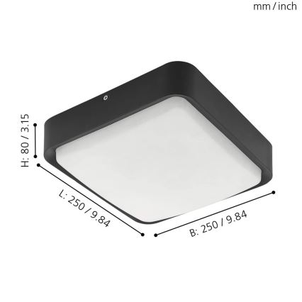 Eglo - Φωτιστικό οροφής LED Dimmable εξωτερικού χώρου LED/14,6W/230V