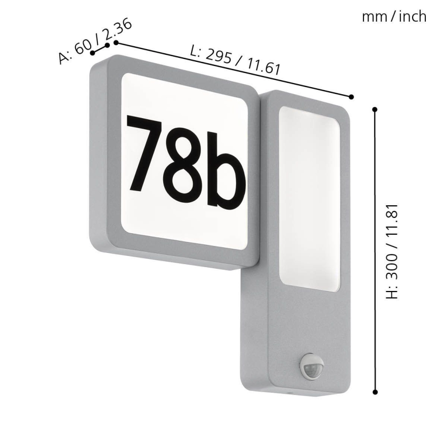 Eglo - Επιτοίχιο εξωτερικό φωτιστικό 2xLED/2,7W + LED/3,6W/230V IP44