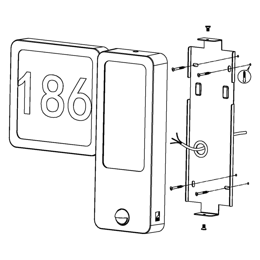 Eglo - Επιτοίχιο εξωτερικό φωτιστικό 2xLED/2,7W + LED/3,6W/230V IP44
