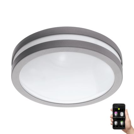 Eglo - Φως οροφής μπάνιου dimmer LED LOCANA-C LED/14W γκρι IP44